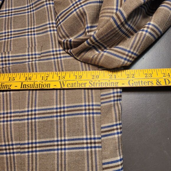 Alan Flusser Mens Paisley Lined 2-Button Blazer Jacket Beige Brown Checked EUC - Picture 11 of 13